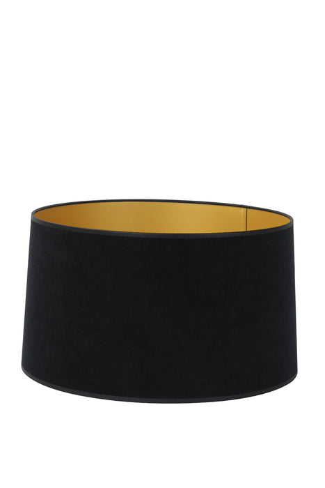 Lampenkap Rond Velours 45-42-25 cm Zwart Goud
