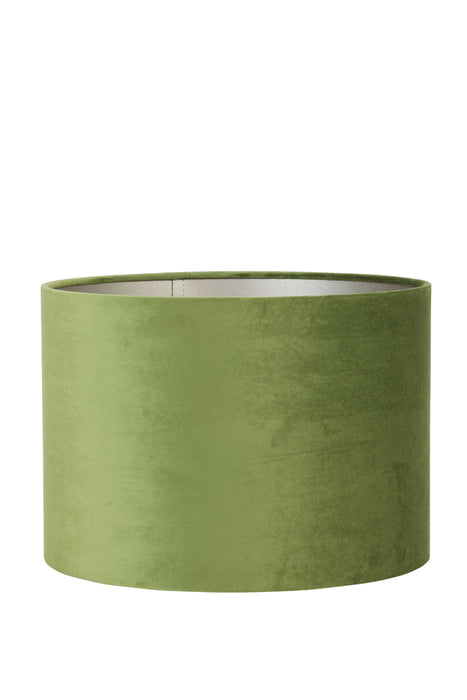Lampenkap Cilinder Velours 30-30-21 cm Olijf Groen