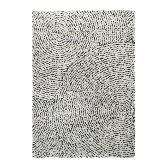 Vloerkleed Royal Nomadic Creme Zwart cirkels 160x230cm