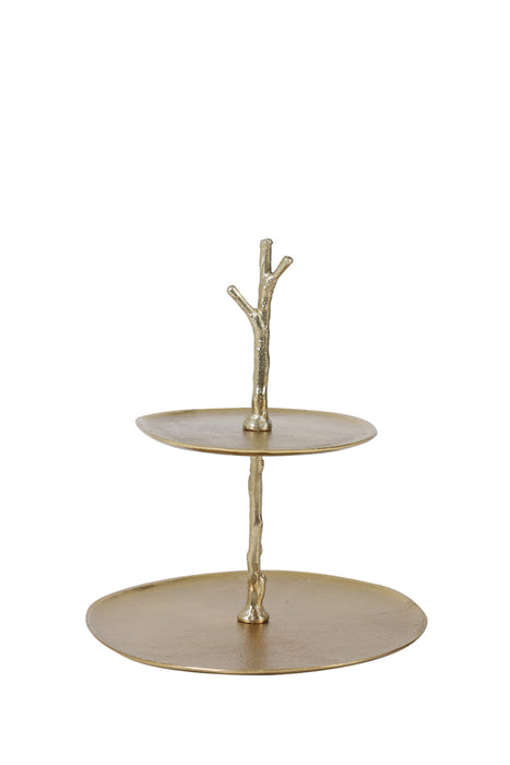 Etagere met 2 lagen Tresa Goud