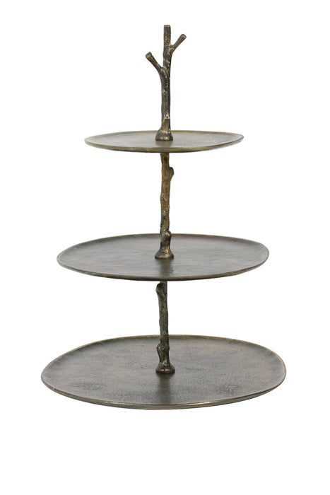 Etagere met 3 lagen Tresa Antiek Brons