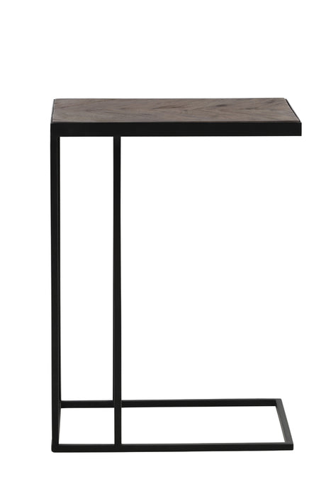 Side table Chisa Hout Bruin Zwart