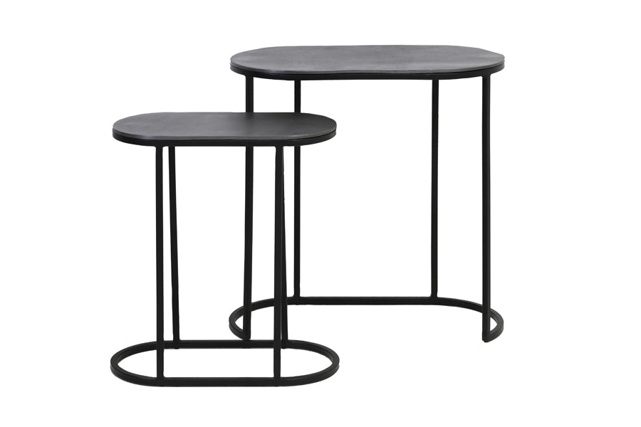 Side table Bocov Set van 2 Zwart
