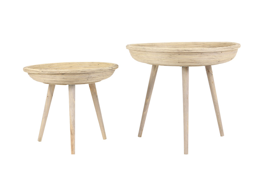 Side table Colon Set van 2 Rotan Naturel