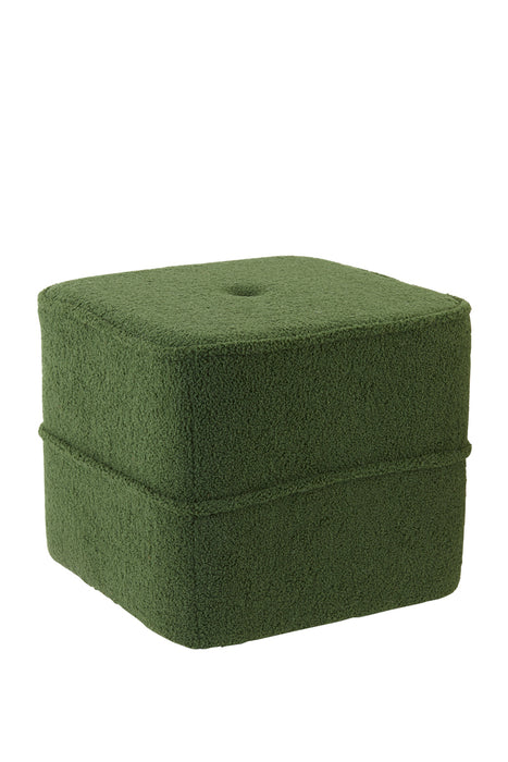 Poef Kiki Teddy Dark Olive Green