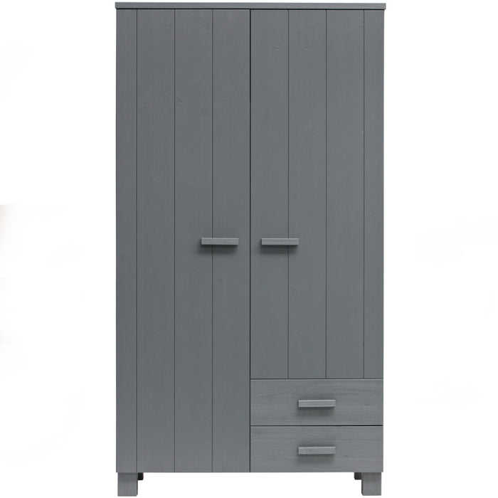 Kledingkast Dennis Grenen Steel Grey