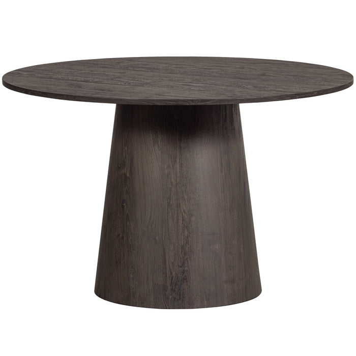 Eettafel Maan Rond Donker Bruin 120cm
