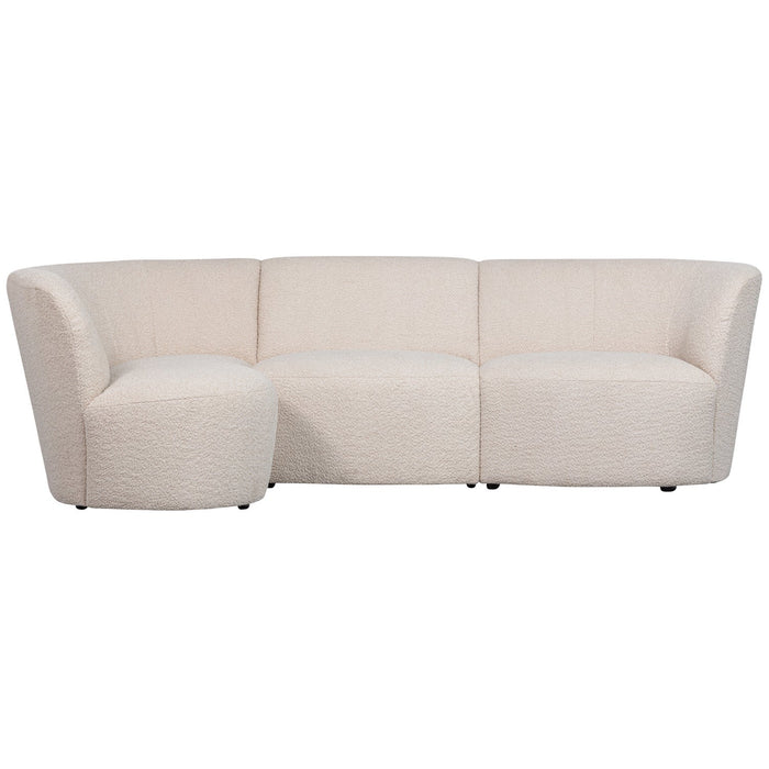 3 zits Bank Coco Bouclé Creme Links