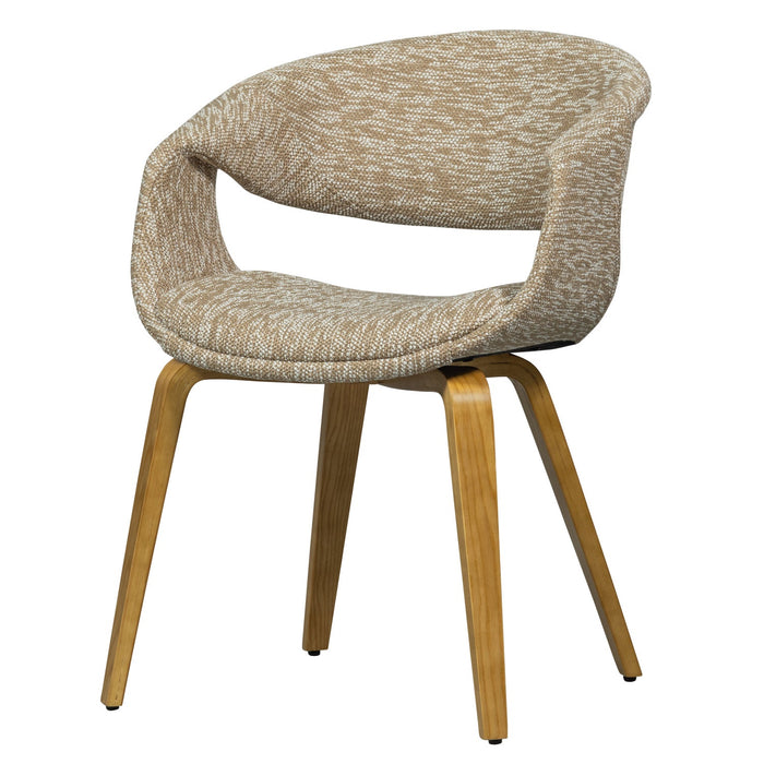 Stoel Yossi Zand kleur met houten poot