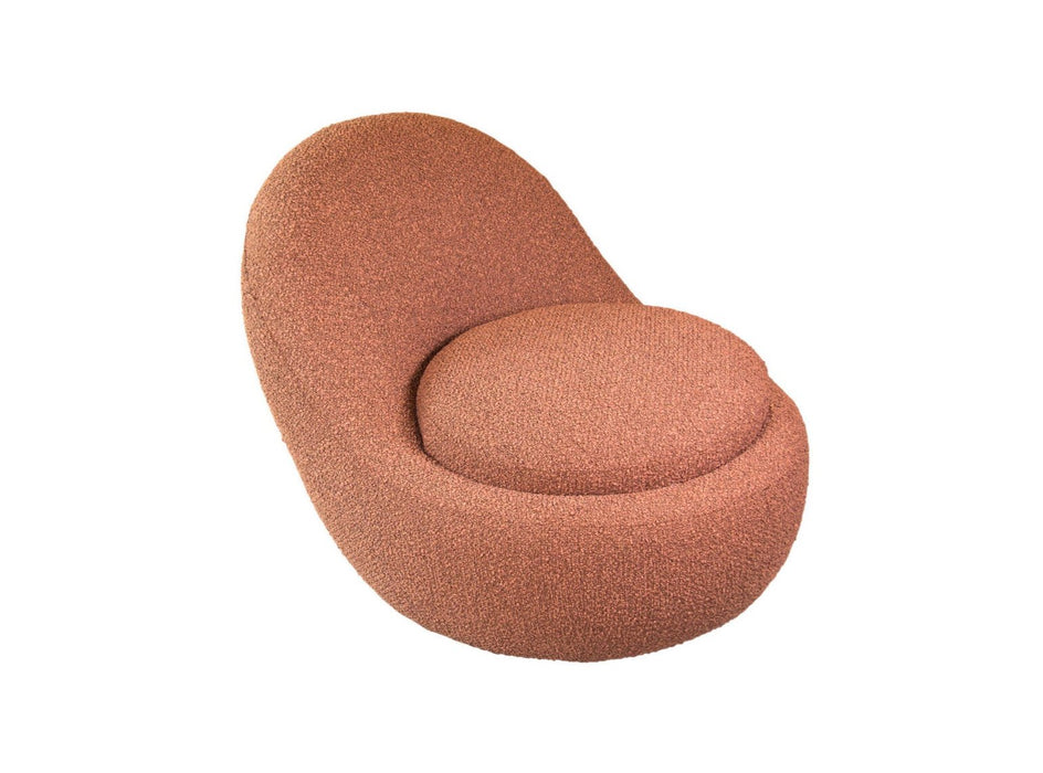 Fauteuil Ego Boucle stof Bruin/Bordeaux Rood