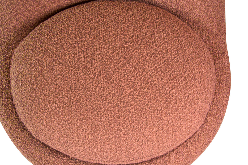 Fauteuil Ego Boucle stof Bruin/Bordeaux Rood