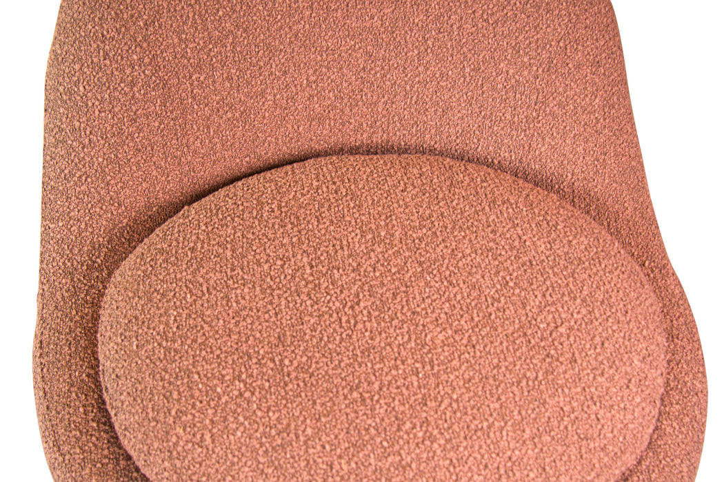 Fauteuil Ego Boucle stof Bruin/Bordeaux Rood