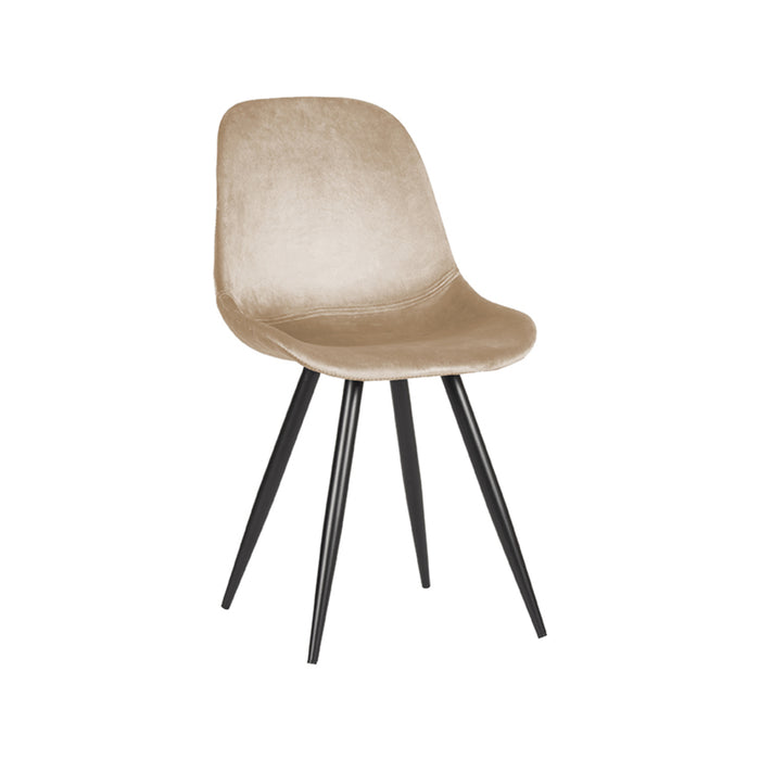 Stoel Capri Zand Fluweel 2 stuks