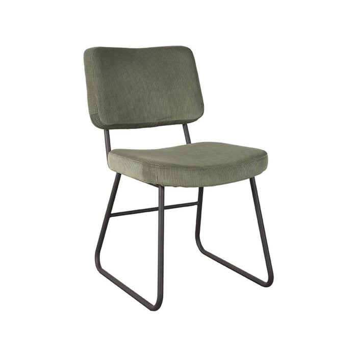 Stoel Noah Groen Rib 2 stuks