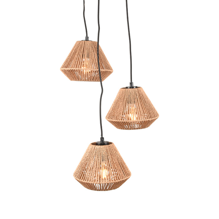 Hanglamp Ibiza Naturel Jute 3 Lichts