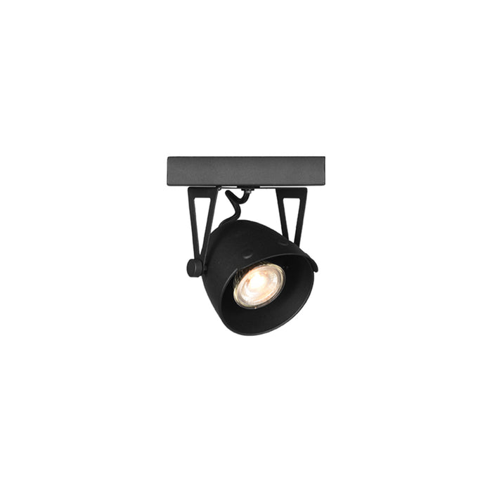 Spot Cap Led Zwart Metaal 1 Lichts