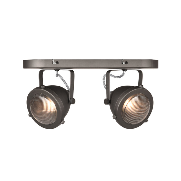 Spot Moto Led Burned Steel Metaal 2 Lichts