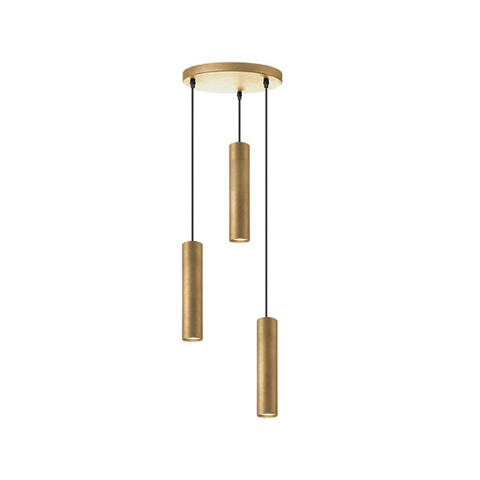 Hanglamp Ferroli Antiek Goud Metaal 3 lichts
