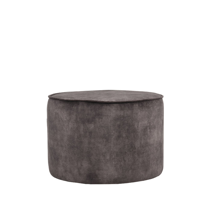 Poef Tibo Antraciet Fluweel 55x55cm