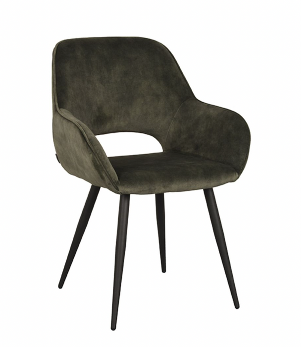 2 stuks stoelen Fer Fluweel Warm Groen
