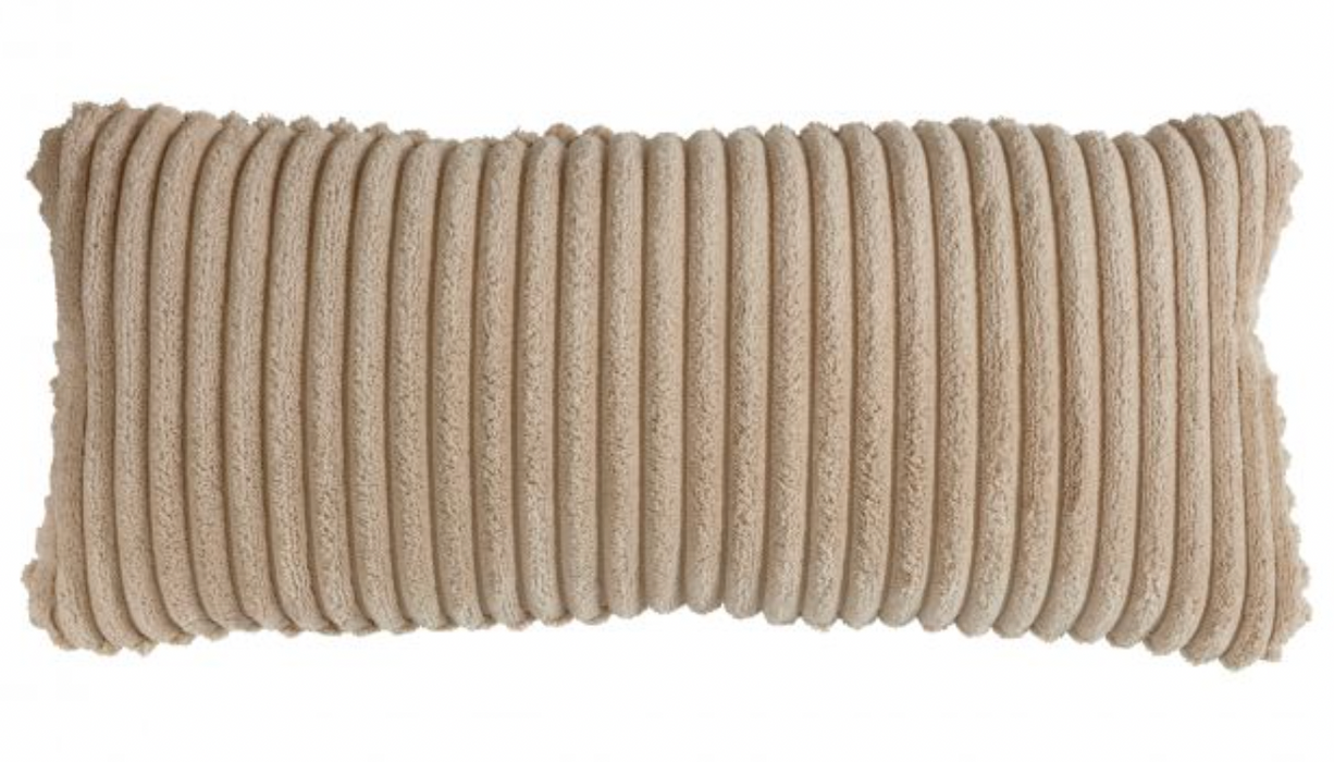 Kussen Bean Grove Rib Stof Beige Travertin