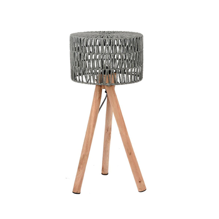 Tafellamp Stripe Grijs Katoen