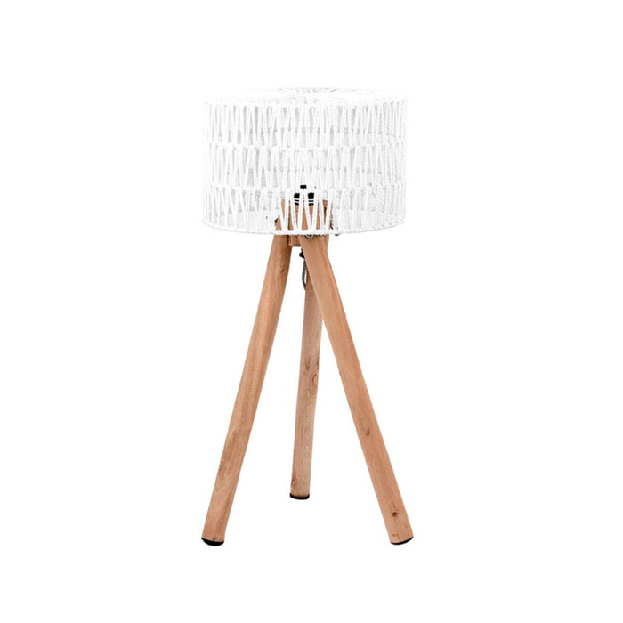 Tafellamp Stripe Wit Mangohout