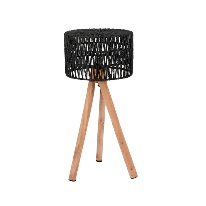 Tafellamp Stripe Zwart Mangohout