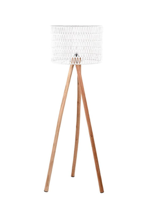 Vloerlamp Stripe Wit Mangohout