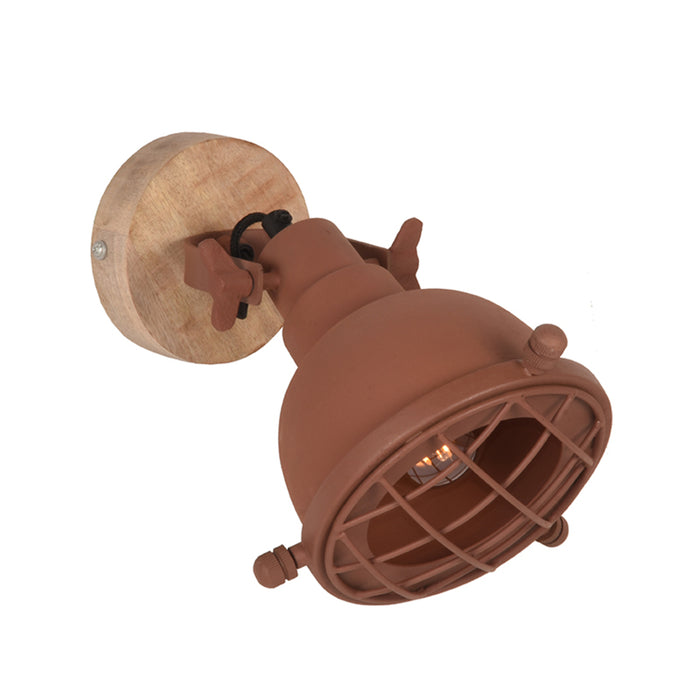 Wandlamp Grid Rust Metaal