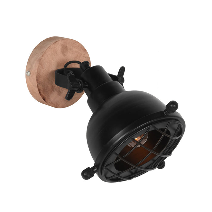Wandlamp Grid Zwart Metaal