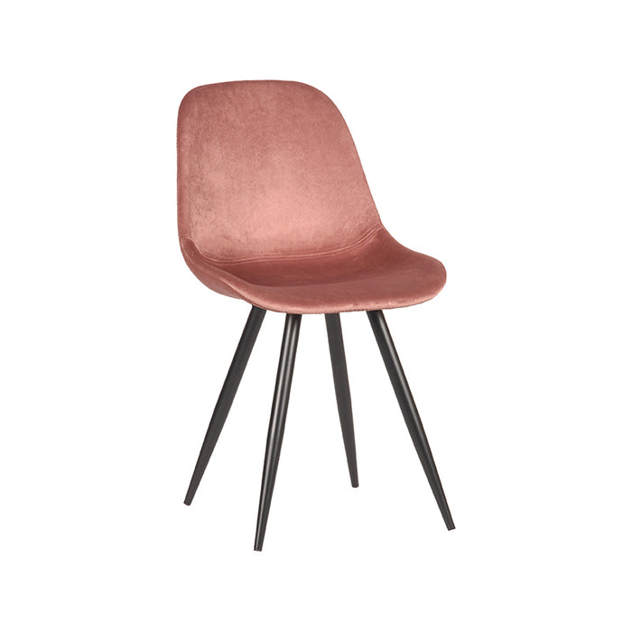 Stoel Capri Roze Fluweel 2 stuks