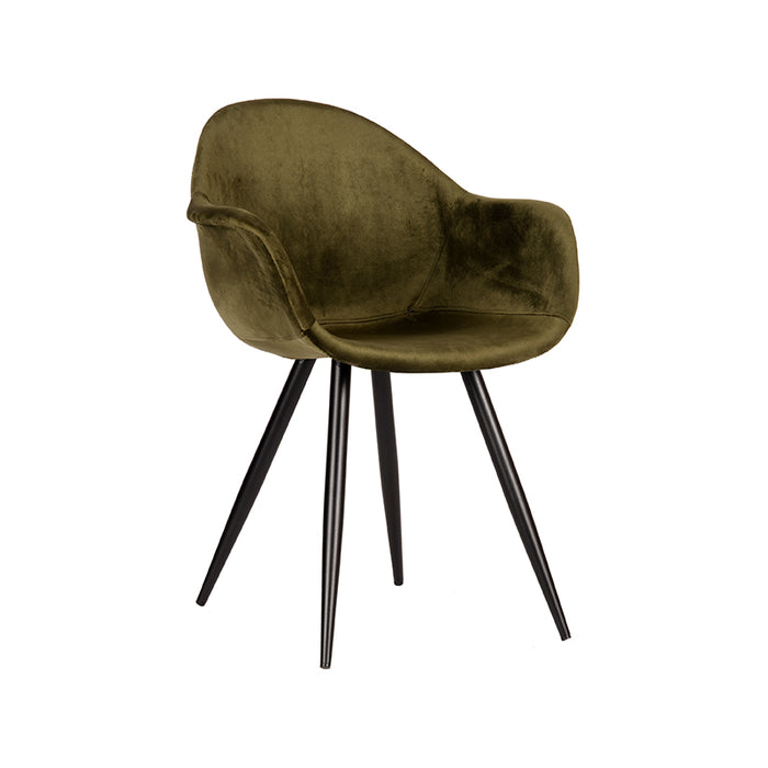 Stoel Forli Warm Groen Fluweel 2 stuks