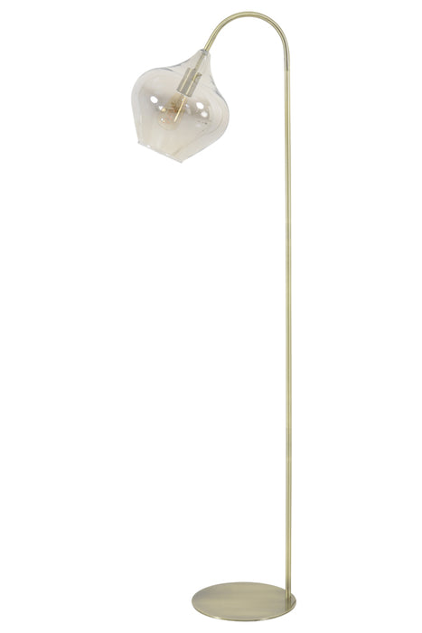 Vloerlamp Rakel 45x28x160 cm Antiek Brons en Rookglas