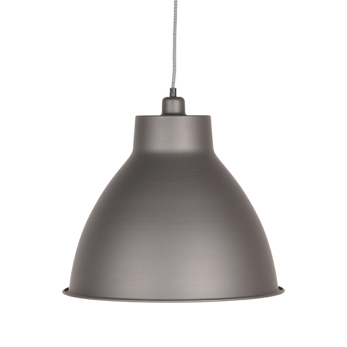 Hanglamp Dome Metallic Grey Metaal