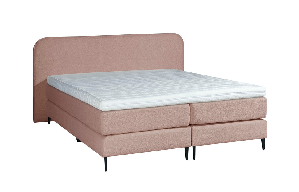 Boxspring Boucle / Teddy Stof Oud Roze 160x200cm