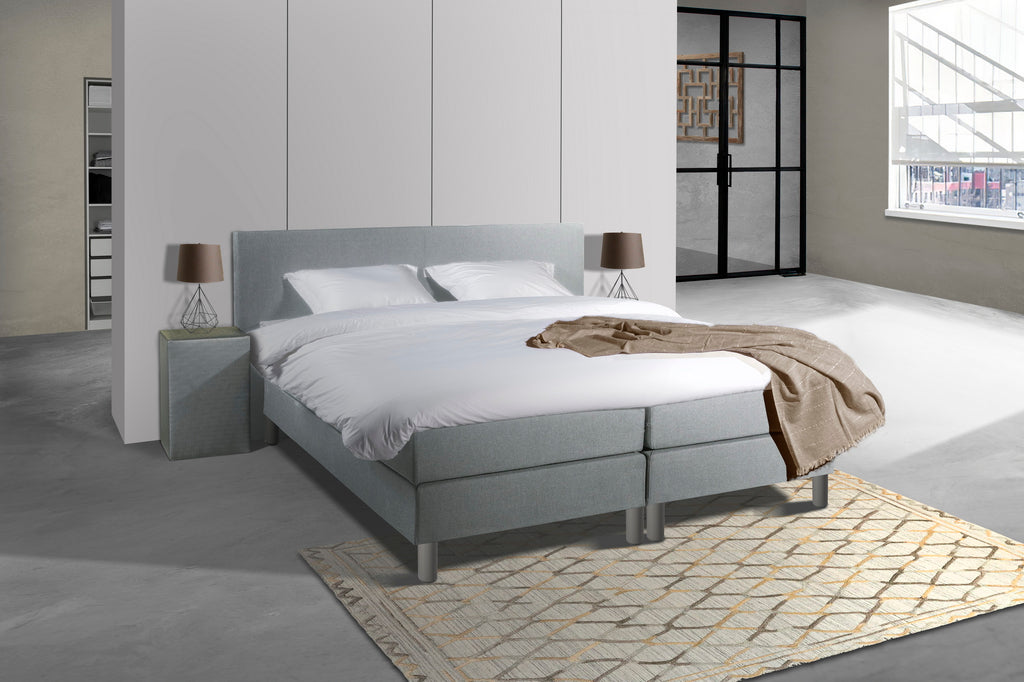 Complete Boxspring Athene 140x200cm Grijs