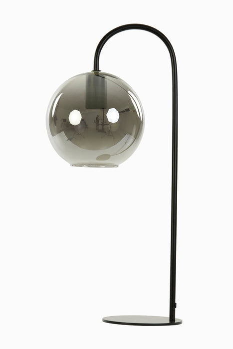 Tafellamp Subar 28x20x60 cm Mat Zwart en Rookglas