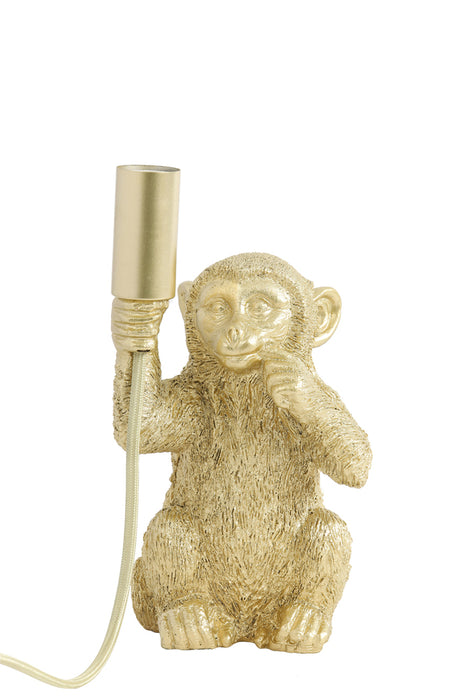 Tafellamp Monkey E14 13x12,5x23,5 cm Mat Goud