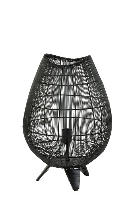 Tafellamp Yumi Ø32x47 cm Mat Zwart