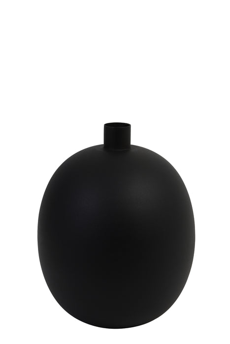 Vaas deco Binco Ø26x34 cm Mat Zwart