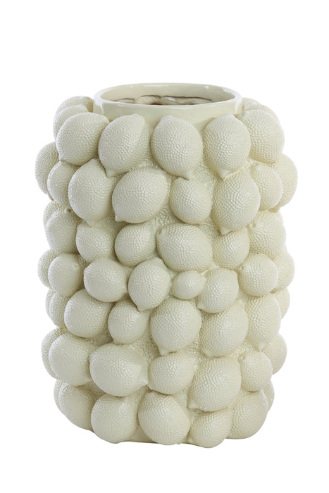 Vaas deco Lemon Ø31x41 cm Licht Geel