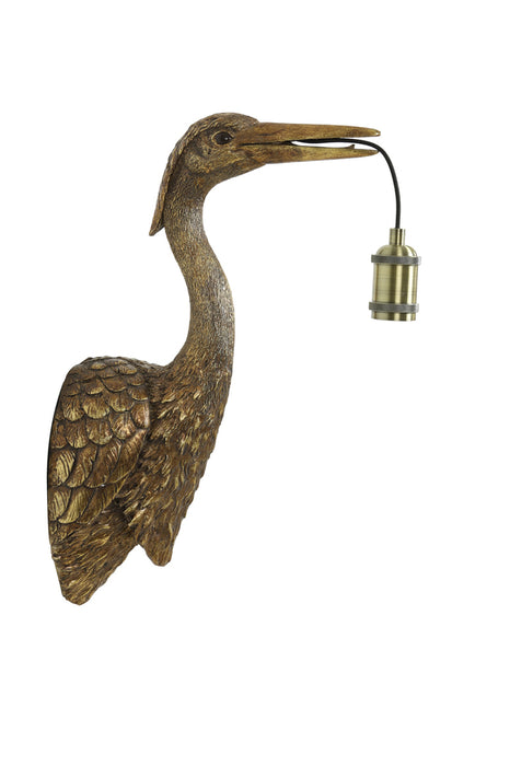 Wandlamp Crane 29,5x16x48 cm Antiek Brons