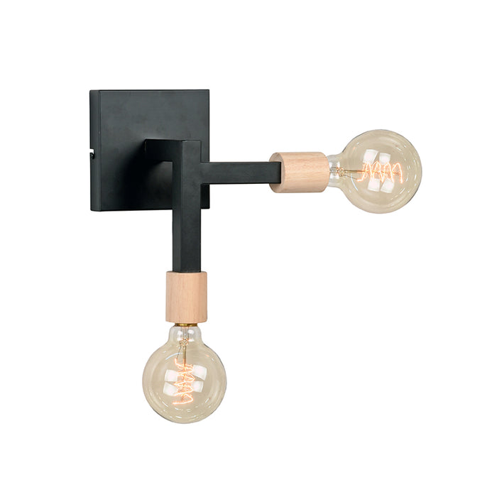 Wandlamp Loco Zwart Metaal