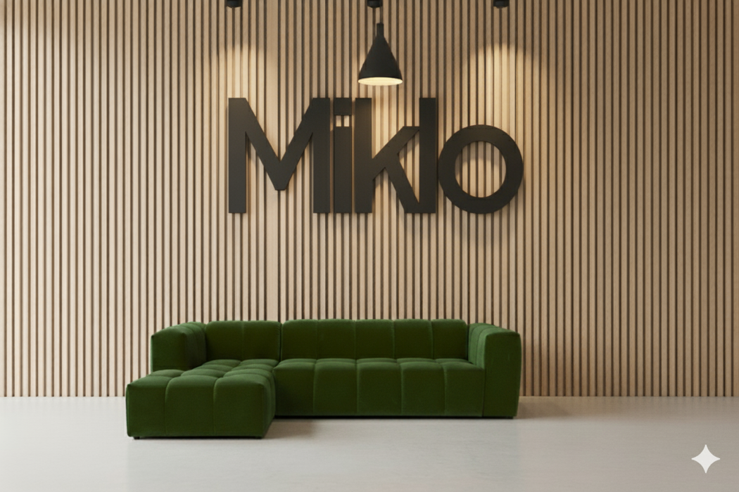 Hoekbank Basquiat Links Fluweel Warm Groen