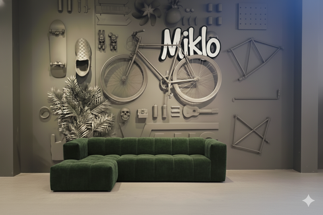 Hoekbank Basquiat Links Fluweel Warm Groen