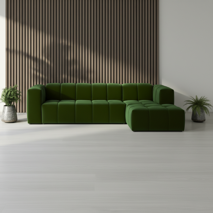 Hoekbank Basquiat Rechts Fluweel Warm Groen