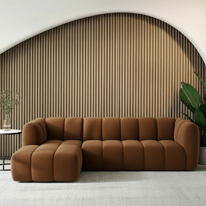 Hoekbank Louie Louie Bouclé Bruin Links