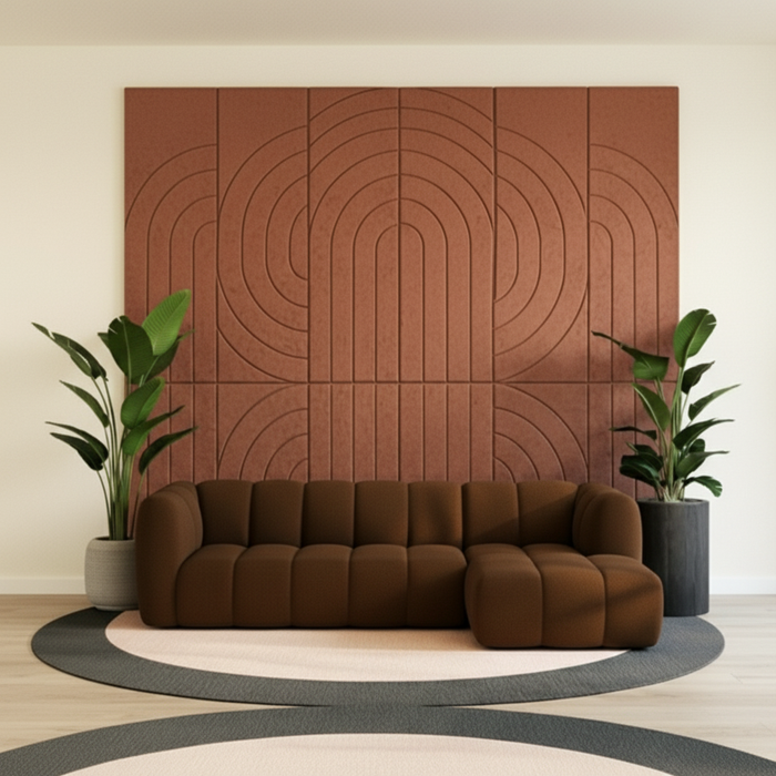 Hoekbank Louie Louie Bouclé Bruin Rechts