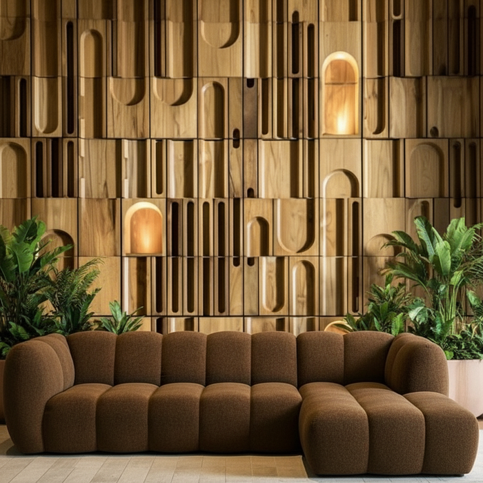 Hoekbank Louie Louie Bouclé Bruin Rechts